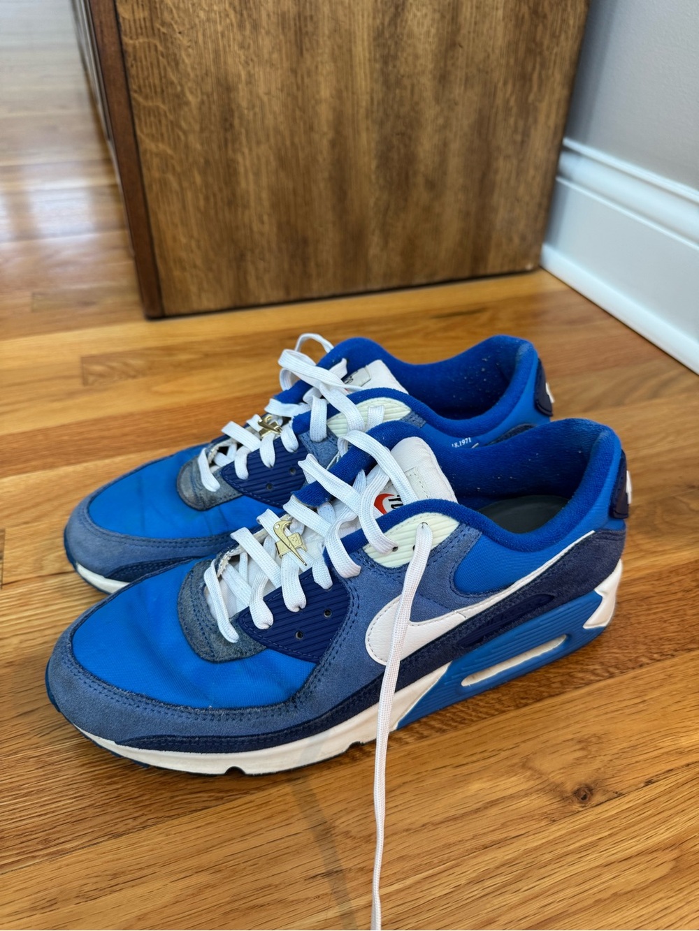 Nike air max 90 SE first use pack sneakers in blue and white!